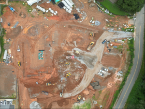 Bethel Midtown Village/North Downtown Athens redevelopment - Phase I - Aerial image of Phase l