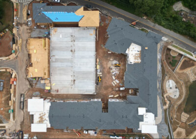 The View at NoDa under construction - aerial view